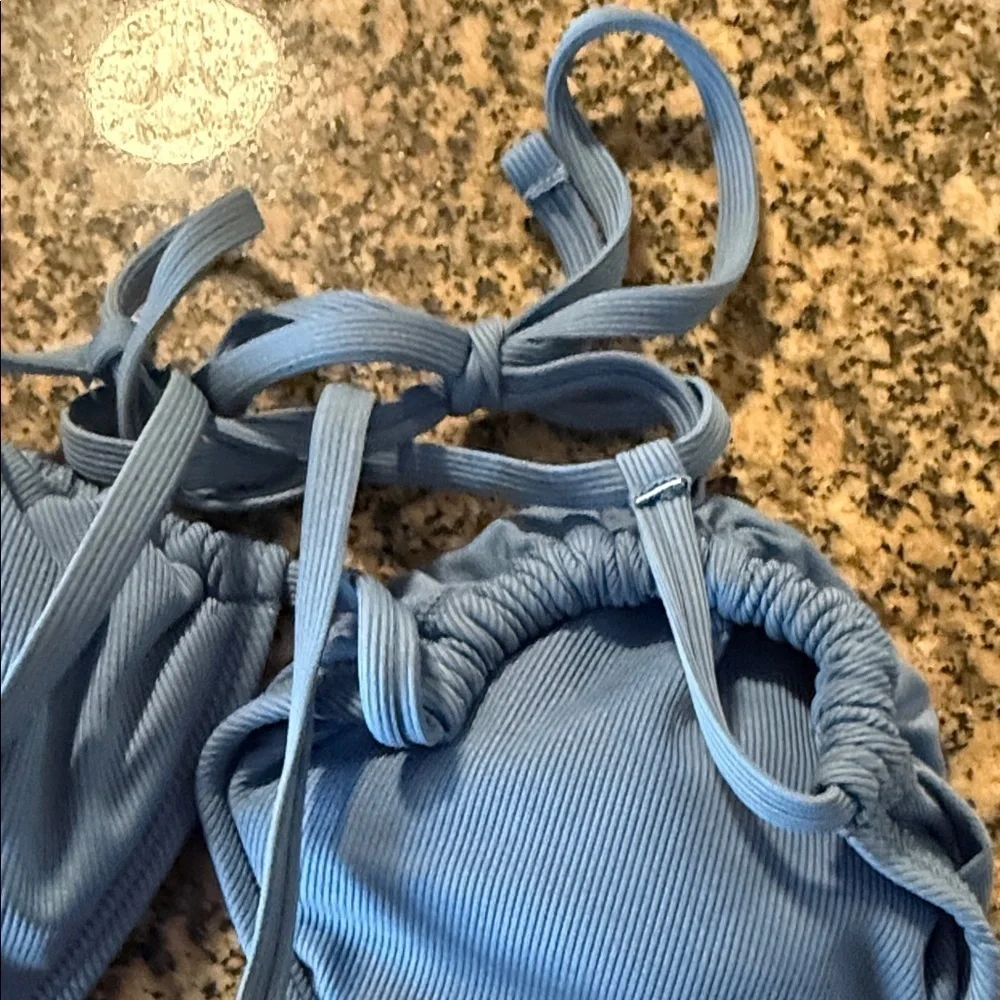 Blue Triangle Bikini Top M (8-10)